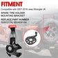 Spare Tire Holder Mounting Bracket ＆ Car Rear View Back Up Camera Kit Compatible with 2007-2018 Jeep Wrangler JK, Tire Carrier Bracket with Screws ＆ Third Center High Mount Brake Light