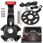 Spare Tire Holder Mounting Bracket ＆ Car Rear View Back Up Camera Kit Compatible with 2007-2018 Jeep Wrangler JK, Tire Carrier Bracket with Screws ＆ Third Center High Mount Brake Light